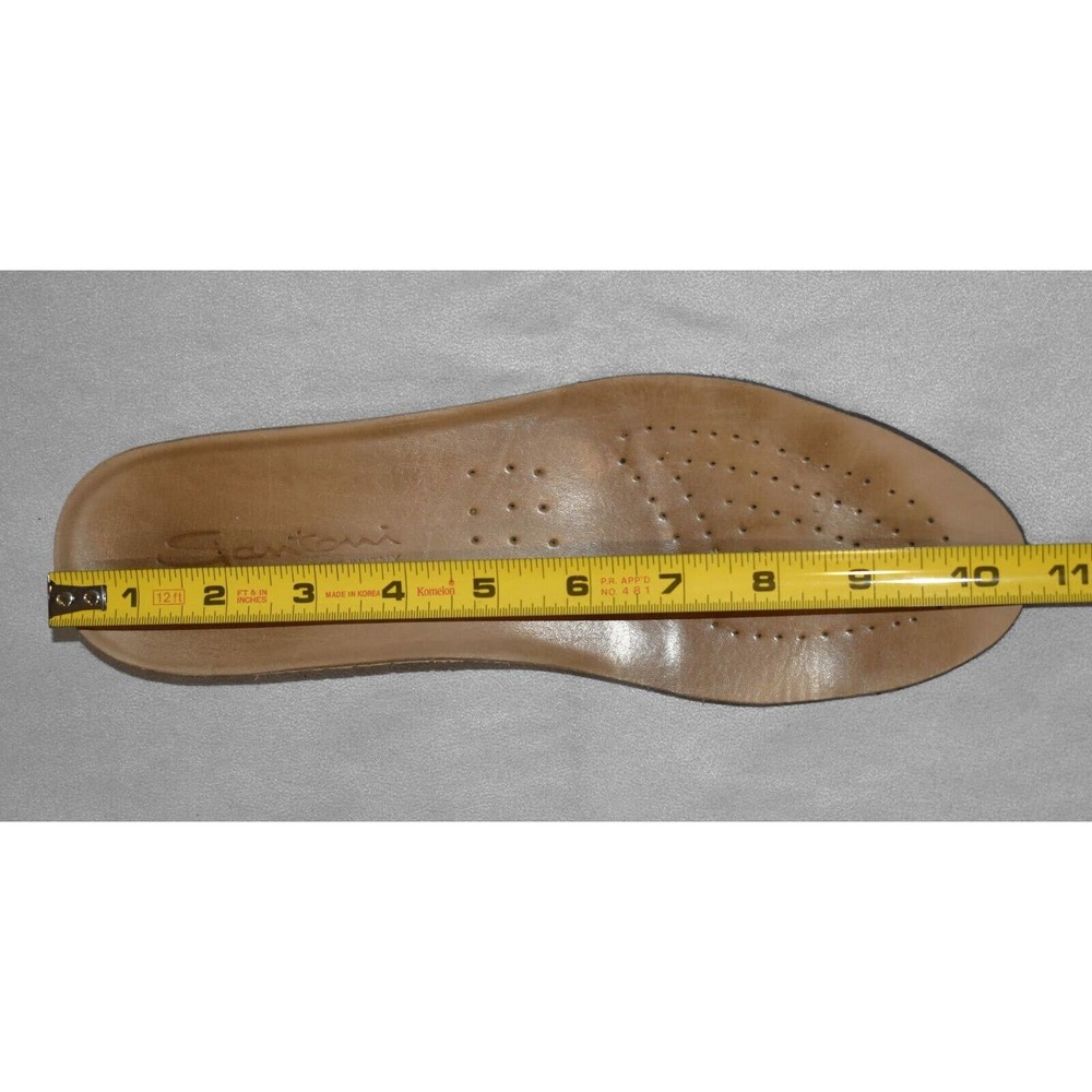 C0 Auth SANTONI Dark Brown Calfskin Leather Low Top Sneaker Shoes Sz 7.5 US 8.5 - Picture 8 of 9